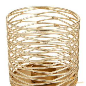 Portavelas de metal dorado candelabro