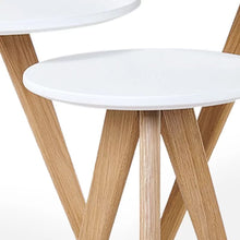 Cargar imagen en el visor de la galería, Set de mesas de madera de 3 piezas.