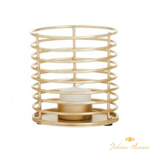 Portavelas de metal dorado candelabro
