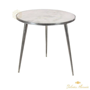 Mesa decorativa contemporánea de mármol gris - Olivia & May
